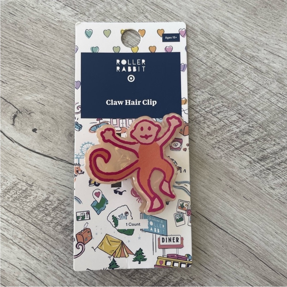 NWT (in-hand) Roller Rabbit x Target - Monkey Claw Clip, Orange